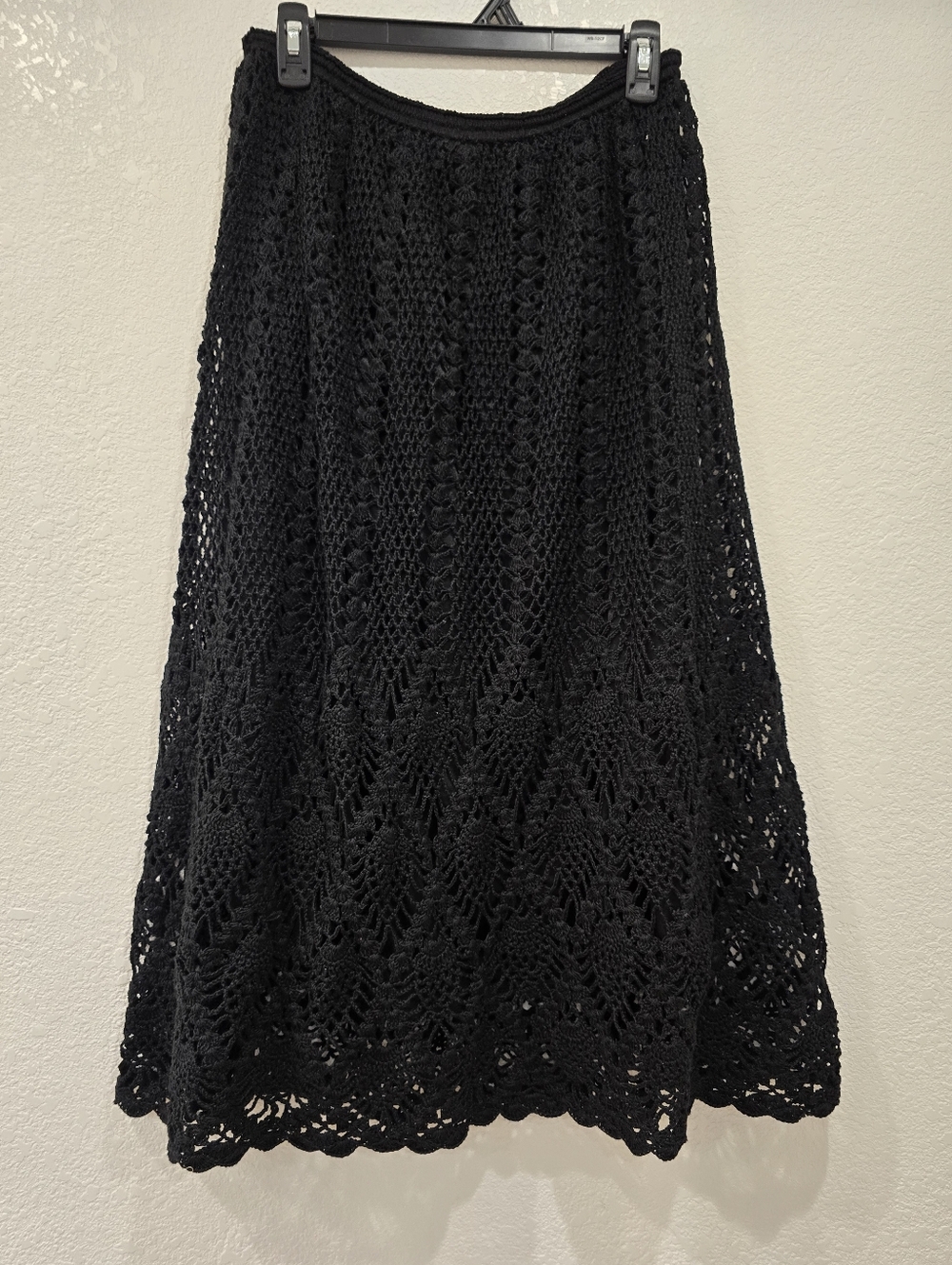 black crochet skirt Diamond Pineapple Pattern L - Picture 4 of 7